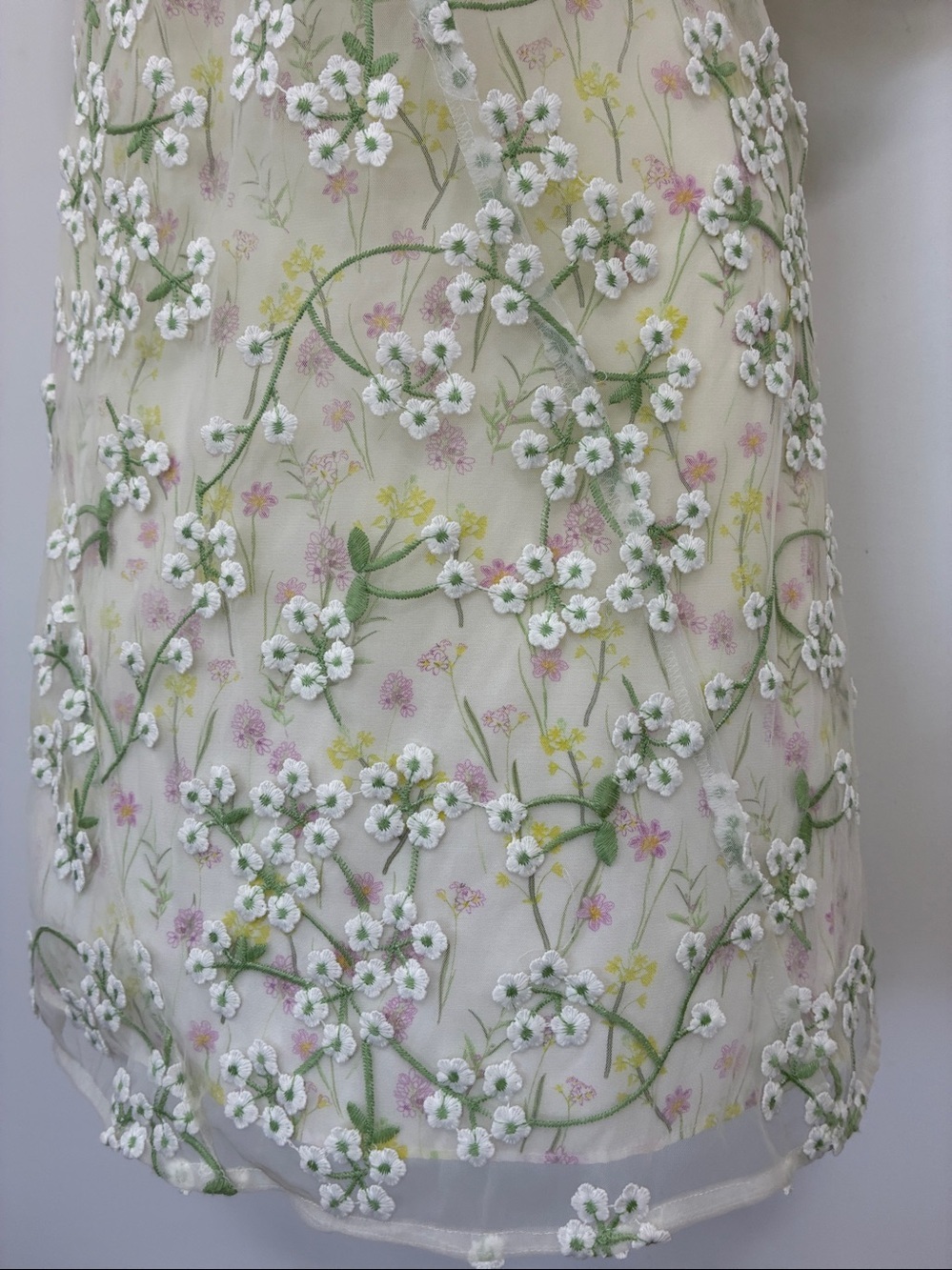 For Love And Lemons Dress "Eclair" Embroidered Flowers Mini New With Tags Small - Picture 3 of 8